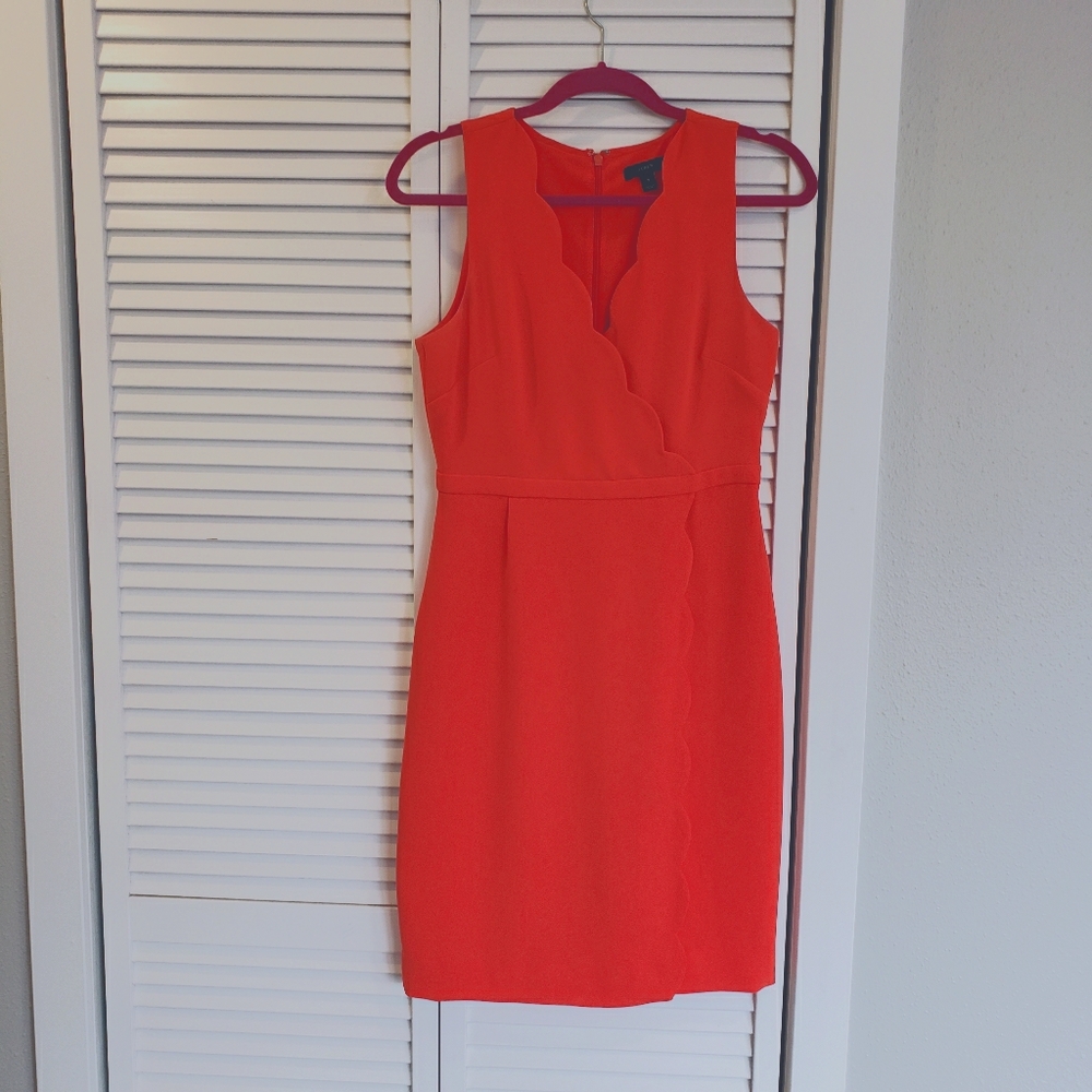 J Crew Scalloped bust dress